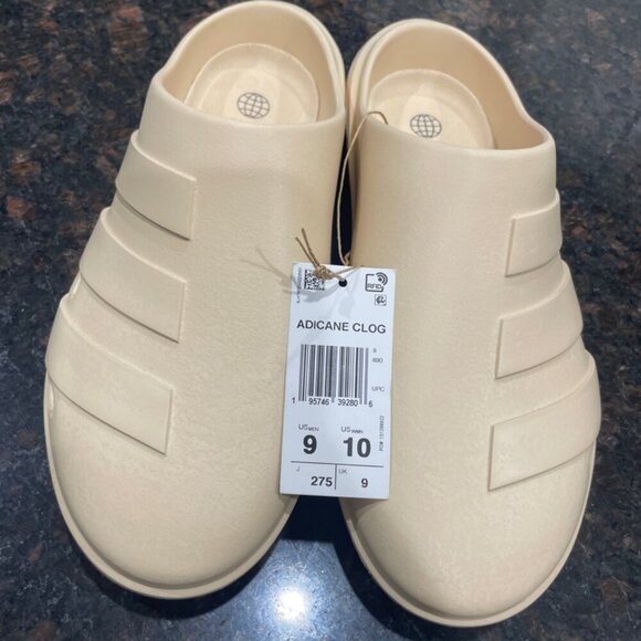 ADIDAS ADICANE CLOGS SLIDES CONFORT TAN COLOR  AESTHETIC SZ 9 MEN WOMAN Sz 10 - Picture 13 of 16